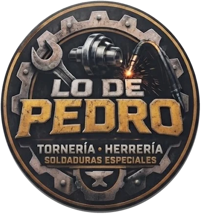 Logo de Lo de Pedro: tornería, herrería y soldaduras especiales